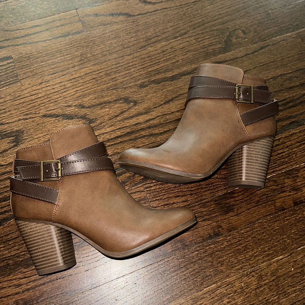 Material Girl block heel bootie